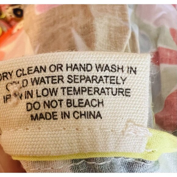 CeliaB Freya Dress Large Floral Multicolor Button Down MIDI Pockets Drawstring - Picture 14 of 15